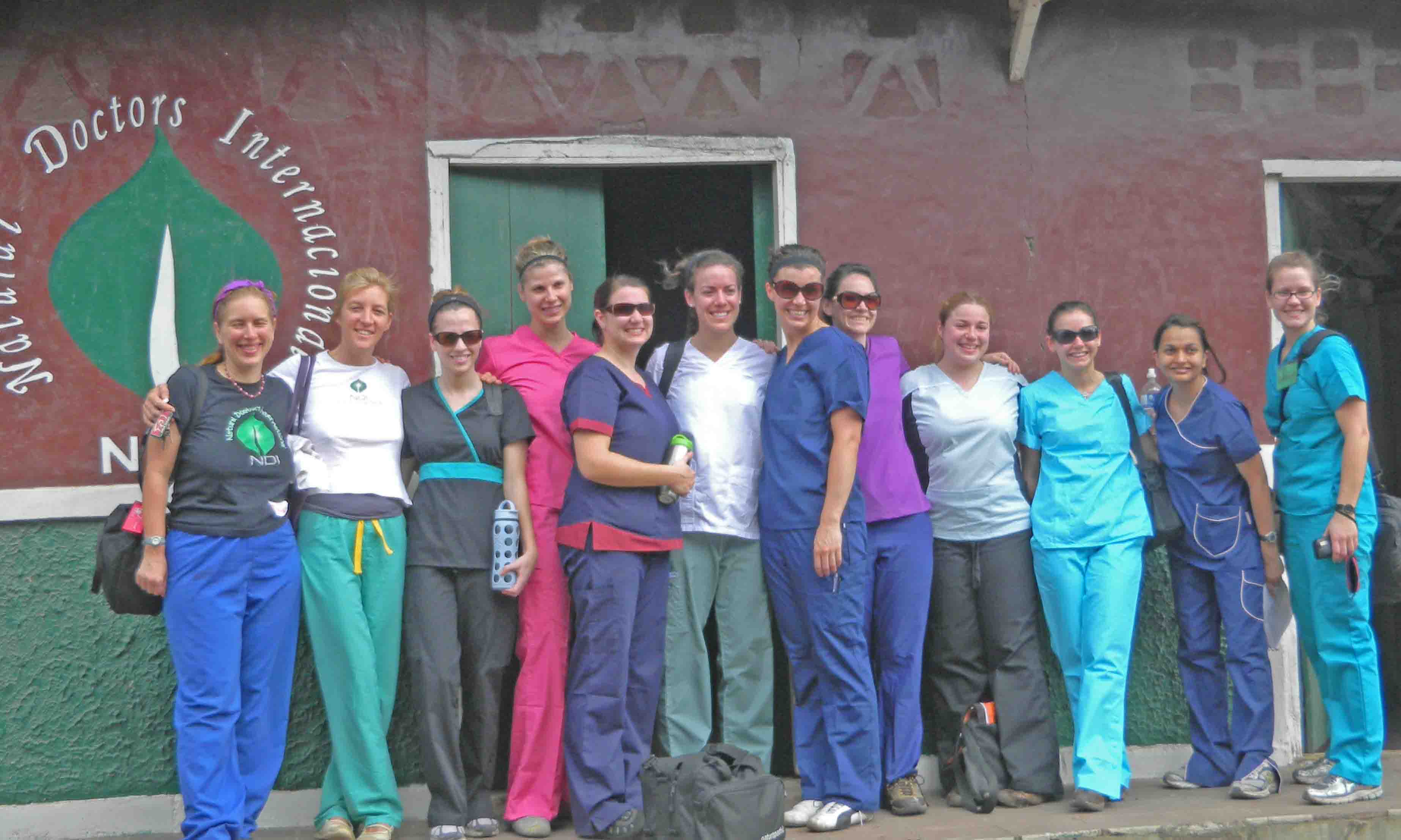 Participants at the
      NDI clinic