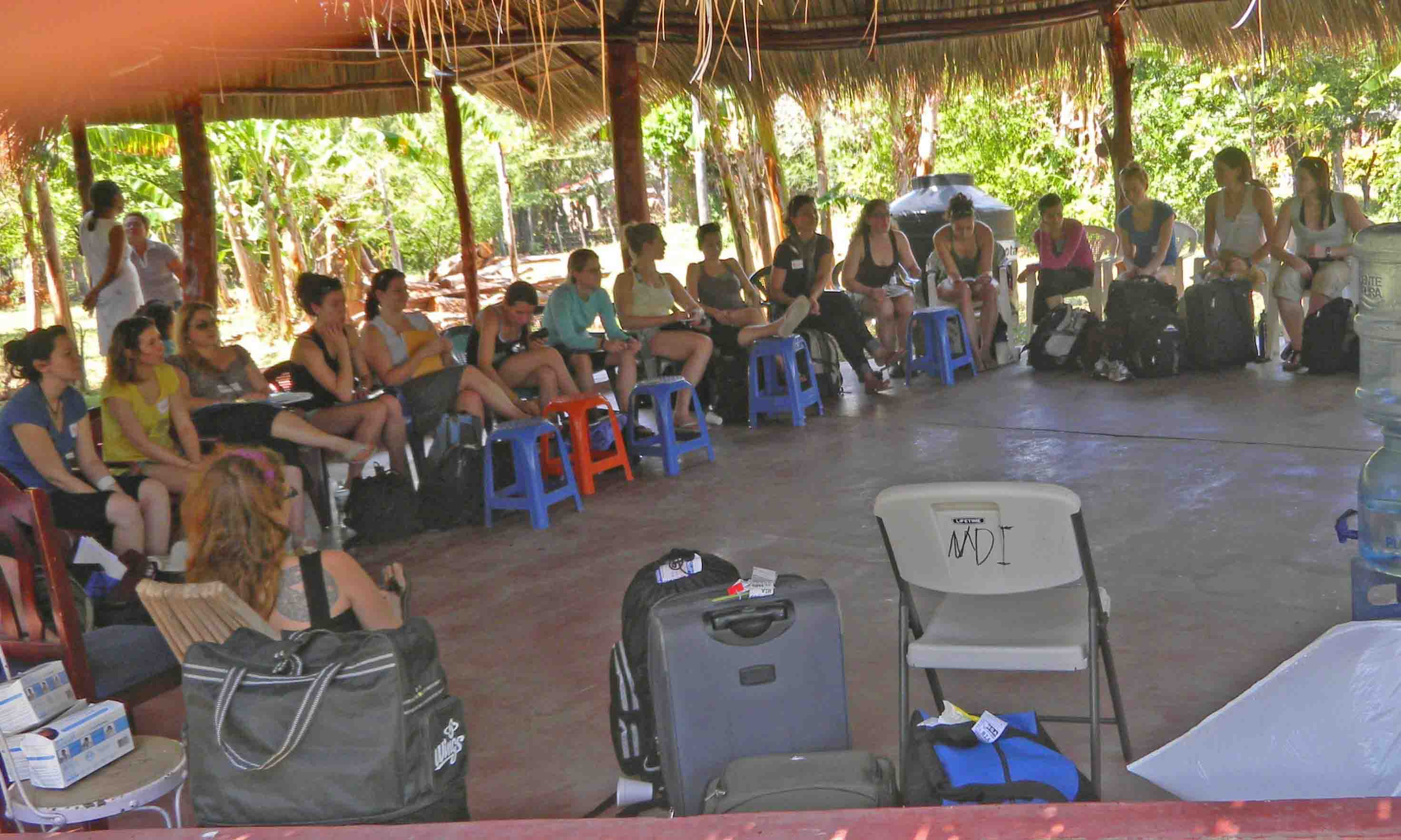 Participants in
        group setting